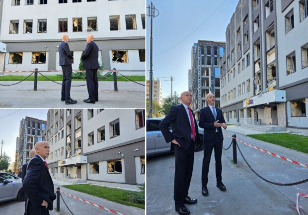 Очільник Міноборони Британії відвідав пошкоджений росіянами офіс Британської ради в Києві