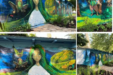 У столичному Куренівському парку з'явився мурал за мотивами мультфільму "Мавка. Лісова пісня"