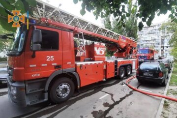У Києві рятувальники під час пожежі винесли з вогню пенсіонера (відео)