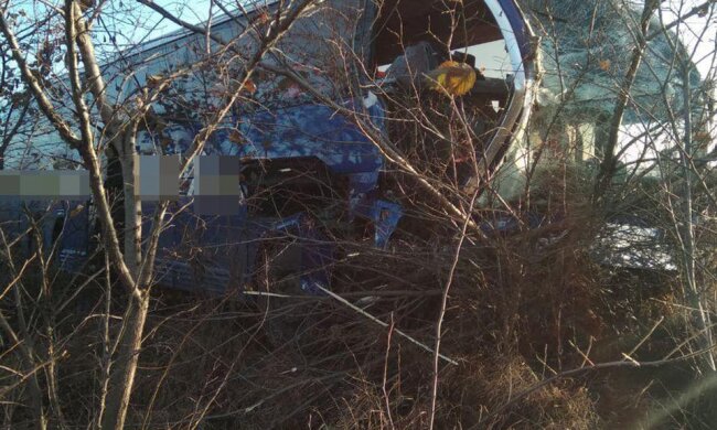 Народились у сорочці: під Києвом пасажирський автобус влетів у вантажівку (фото)