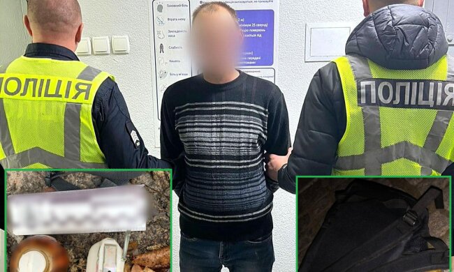 У Переяславі затримано місцевого жителя — виявилось, що він раніше судимий та носить в рюкзаку гранату