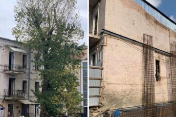 Над зруйнованою частиною “Будинку з мухами” звели накриття, проте поряд вже заливають новий моноліт