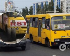 У Києві в маршрутки на ходу відвалилося колесо і влетіло в ларьок