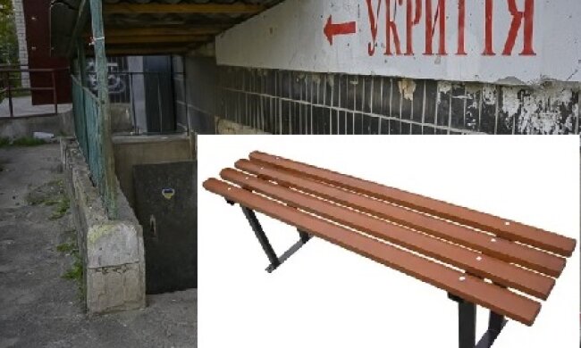 У столиці чиновники купили звичайні дерев'яні лавки для укриттів за ціною хорошого дивану