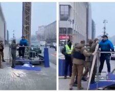 У Києві вандал розгромив величезну Ханукію: очевидці аплодували (відео)