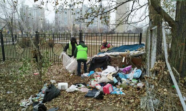 З Деснянського парку прибрали стихійне сміттєзвалище
