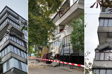 У Києві в Солом'янському районі у багатоповерхівці впав балкон