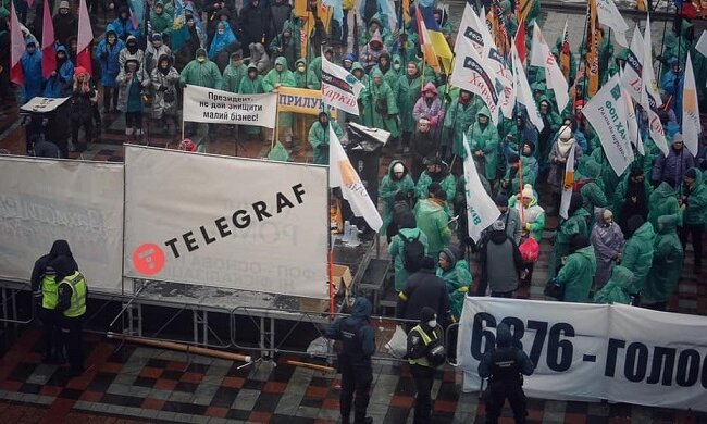 Під Радою проходять акції антивакцинаторів та ФОПів