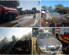 На Київщині внаслідок спалювання трави — згорів гараж із автомобілем