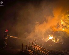 На Київщині ліквідовано пожежу на складі площею 1000 м²
