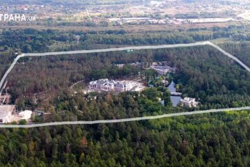 Озеро, ліс, скульптури та підземні ходи: Ахметов справляє новосілля у палаці під Києвом (відео)