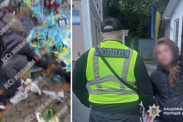 На Майдані Незалежності неадекватна жінка здійснила наругу над Меморіалом Пам'яті загиблим Героям