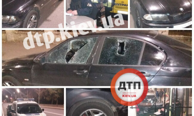 У Києві на ДВРЗ невідомі обстріляли маршрутку з пасажирами