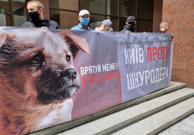 У Києві пройшов мітинг проти виправдання догхантера Святогора (відео)