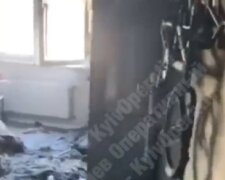 Замість шістьох квартир – попелище: з`явилось жахливе відео ранкової пожежі в Києві