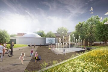 У Києві на площі встановлять “сухий” фонтан і висадять алею сакур