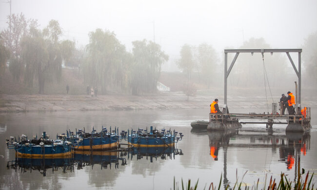 Русанівські фонтани сховали до весни