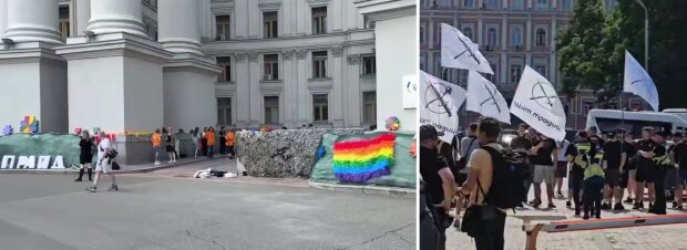 У Києві таки пройшов захід "КиївПрайду" в іншому місці, попри попередню загрозу теракту. Проти виступили "Права молодь" та Церква