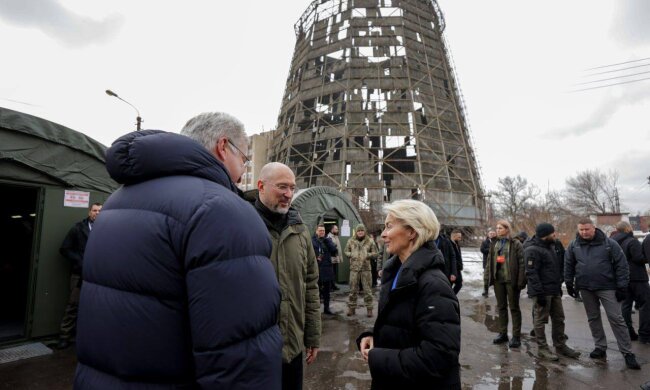 Війна проти тепла: європейські лідери на власні очі побачили наслідки російських ударів по київській ТЕЦ