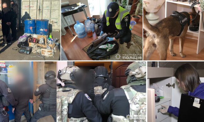 У Києві ліквідували 4 нарколабораторії, з яких вилучено прекурсорів, наркотиків та психотропів на ₴122 млн