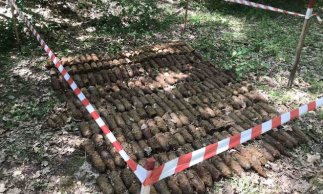 Під Києвом знайшли сотні снарядів часів Другої Світової