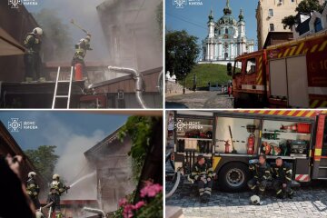 У Києві ліквідували пожежу в одному із закладів харчування на Андріївському узвозі