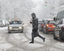 Через снігопад Київ став у заторах