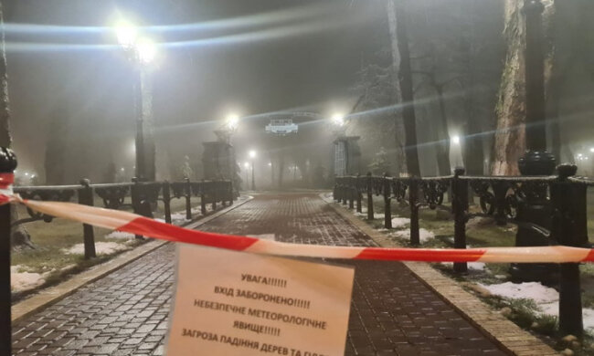 У Києві закрили Маріїнський парк через негоду