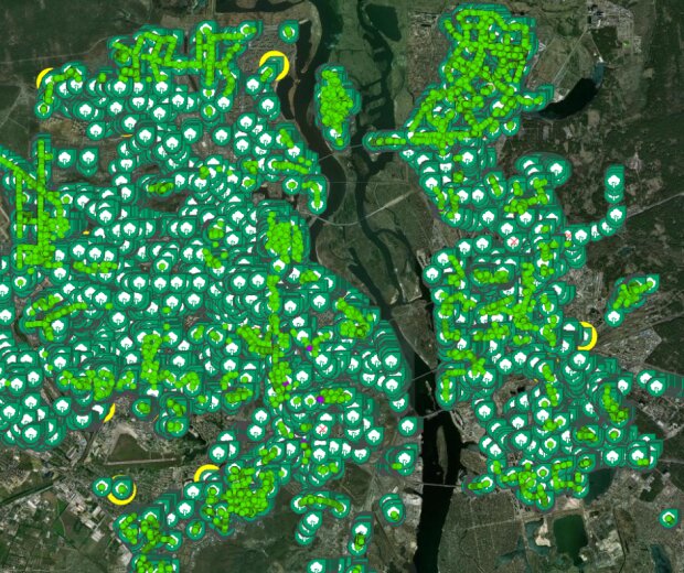 У Києві створюють онлайн-мапу зелених насаджень — вже оцифрували понад 200 тис. дерев