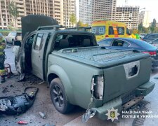 У Києві стався вибух у "камуфляжній" автівці, постраждав власник