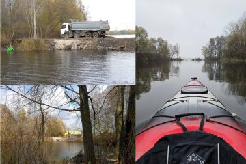 Забудовник почав засипати канал, що з'єднує озеро Тягле та Небреж на Осокорках