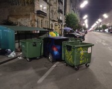 У центрі Києва “героя парковки” забарикадували сміттєвими баками