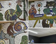 Була мозаїка казкових героїв, а тепер "сучасний" ремонт — у столичному магазині "замазали" мозаїчне панно