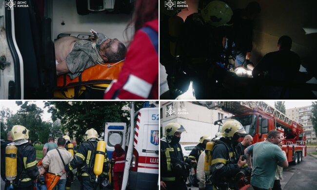 У Києві на одній вулиці відбулось зразу 2 пожежі - рятувальники врятували та реанімували людину