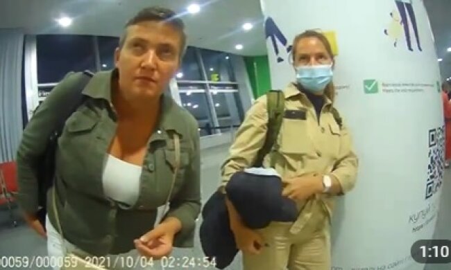 Нардеп від «Слуги народу» оприлюднила відео затримання сестер Савченко в аеропорту «Бориспіль»