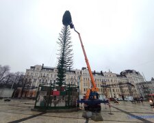 На Софійській площі у Києві встановлюють головну ялинку