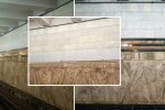 На одній зі станцій київського метро нарешті прибрали символічну для рашистської ідеології "колорадку"