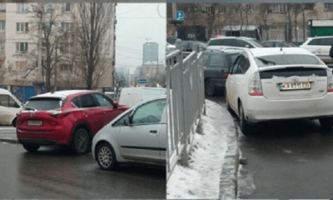 Біля ТЦ Ocean Plaza “герої парковки” заблокували рух тролейбусів