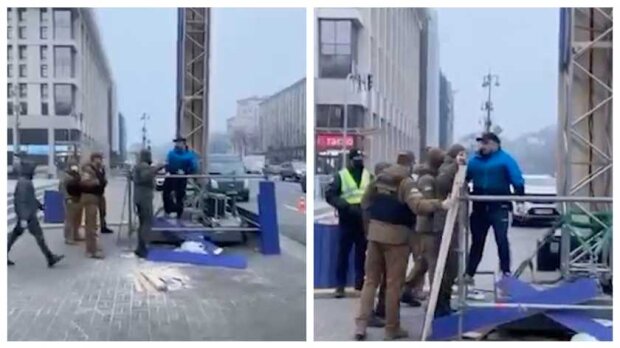 У Києві вандал розгромив величезну Ханукію: очевидці аплодували (відео)