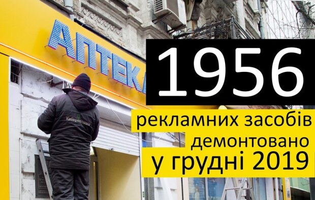 Протягом грудня у Києві демонтовано майже 2 000 незаконної реклами