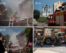 У Києві ліквідували пожежу в одному із закладів харчування на Андріївському узвозі
