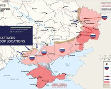 Британія показала актуальну карту бойових дій в Україні