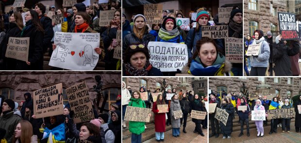 "Бруківка не стріляє!" — у центрі Києва під будівлею міськради влаштували мітинг на підтримку армії