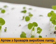 На Київщині підприємець виготовляє папір, з якого ростуть квіти
