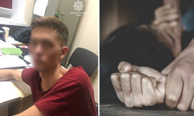 Поліція затримала неадеквата, який побив жінку з дитиною під час тривоги, які прямували до укриття