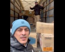 Ранок Георгія Зантараї почався  з розвантаження гуманітарної допомоги (відео)