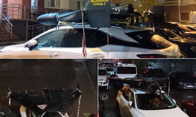 У мережі "завірусились" кадри "шахеда" на даху Lexus — до власника авто завітала поліція й вилучила дрон