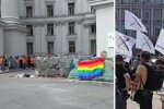 У Києві таки пройшов захід "КиївПрайду" в іншому місці, попри попередню загрозу теракту. Проти виступили "Права молодь" та Церква