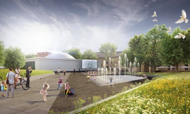 У Києві на площі встановлять “сухий” фонтан і висадять алею сакур