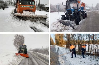 На Київщині дороги посипають протиожеледними сумішами та очищають від снігу, — КОВА